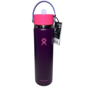Hydro Flask 24 oz Wide Mouth with Flex Straw Cap in Sugarplum (READ)